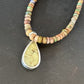 Southwestern Women's Green Opal Pendant Necklace | Sterling Silver | 17" | 14421