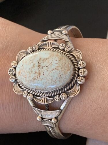 High-Grade Dry Creek Turquoise Cuff Bracelet | Navajo Sterling Silver | Authentic Native American Jewelry | 2083