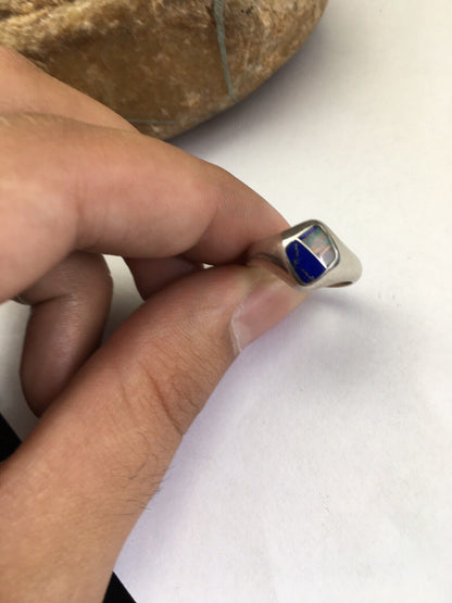 Southwestern Navajo Opal & Turquoise Inlay Ring | Sterling Silver | Sz 6 | 1711