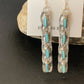 Navajo Turquoise Dangle Earrings | Sterling Silver | 2" Long | Authentic Native American Handmade | 12122