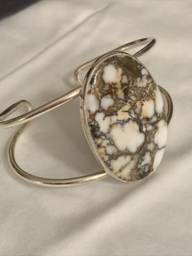 Native American Women's Wild Horse Turquoise Cuff Bracelet | Sterling Silver | 10499