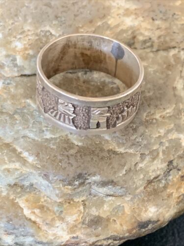Native American Navajo Stamped Sterling Silver Pueblo Ring | Sz 10.5 | 11984
