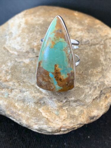 Native American Women's Navajo Arizona Turquoise Ring | Sterling Silver | Sz 9 | 00725