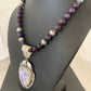 Navajo Purple Sugilite & Amethyst Pendant Necklace | Sterling Silver | Authentic Native American Handmade | 1756