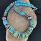 Navajo Sterling Silver Necklace with Southwestern Blue Green Turquoise | 20" | Graduated | Authentic Native American Jewelry