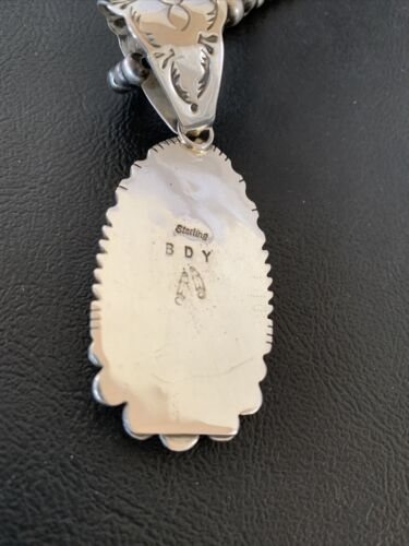 Navajo Purple Spiny Oyster Pendant | Sterling Silver Pearls | Authentic Native American Handmade | 2140