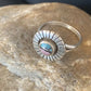 Southwestern Women's Navajo Blue Turquoise Pink Coral Inlay Ring | Sz 7 | 11168
