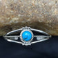Navajo Blue Turquoise Children's Bracelet | Sterling Silver | Authentic Native American Handmade | 4375