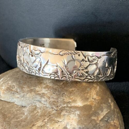 Navajo Horse Cuff Bracelet | Sterling Silver | Authentic Native American Handmade | 13225