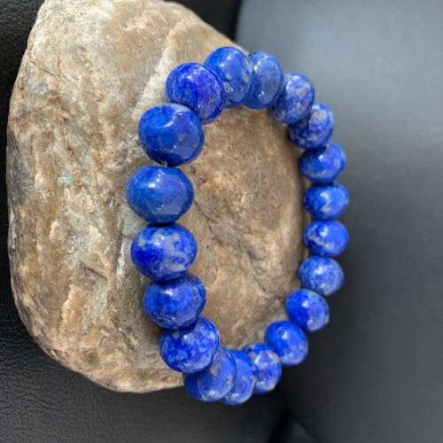 Native American Lapis Bead Bracelet | Stretch | 7.5" Adjustable | 10645