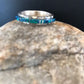 Southwestern Navajo Blue Opal Inlay Ring | Sterling Silver | Sz 7.5 | Authentic Native American Handmade | 10609