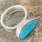 Navajo Blue Turquoise Ring | Sterling Silver | Sz 5 | Authentic Native American Handmade | 10363
