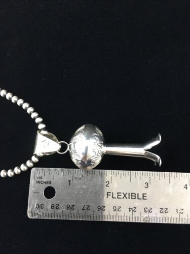 Southwestern Men's Navajo Sterling Silver Large Naja Necklace Pendant | 3" | 10074