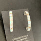 Navajo White Opal Inlay Hoop Earrings | Sterling Silver | 1" | Authentic Native American Handmade | 12128