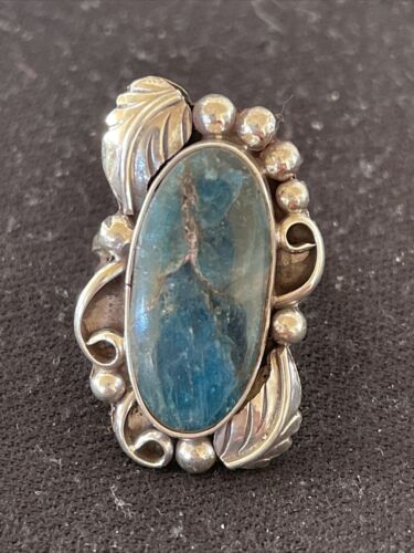 Navajo Blue Lapis Ring | Sterling Silver | Sz 10 | Authentic Native American Handmade | 1205