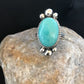 Dry Creek Turquoise Ring | Sterling Silver | Native American Handmade | Sz 11.5