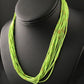 Navajo Green Gaspeite Heishi Necklace | 10 Strand | Sterling Silver | 17" | 10256