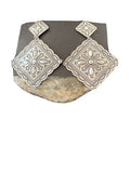Navajo Stamped Sterling Silver Earrings Set | Authentic Native American Handmade | 1376