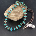 Native American Navajo Turquoise Shell Heishi Bead Necklace | Sterling Silver | 30" | 00762