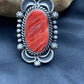 Native American Men's Spiny Oyster Ring | Navajo Sterling Silver | Sz 7.5 | 4287