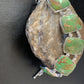 Navajo Green Mojave Turquoise Link Bracelet | Sterling Silver | 8" | Authentic Native American Handmade | 11646