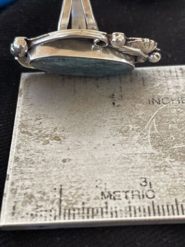 Navajo Blue Lapis Ring | Sterling Silver | Sz 10 | Authentic Native American Handmade | 01204