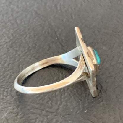 Navajo Blue Turquoise Sugilite Inlay Ring | Sz 6.5 | Sterling Silver | Authentic Native American Handmade | 11282