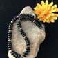 Native American Men's Navajo Black Onyx Necklace | Sterling Silver | 17" | 10005
