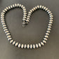 Navajo Pearl Rondelle Necklace | Sterling Silver Beads | Handmade | 17" | 2156