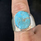 Navajo Blue Kingman Turquoise Ring | Sterling Silver | Sz 11 | Authentic Native American Handmade | 14142