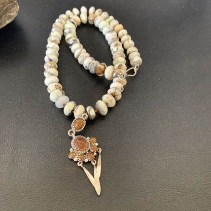 Navajo Multi-Stone Turquoise Pendant Necklace | Sterling Silver | Authentic Native American Handmade | 12386