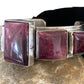 Navajo Purple Spiny Oyster Row Cuff Bracelet | Sterling Silver | Authentic Native American Handmade | 1407