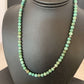 Navajo Royston Green Turquoise Necklace | Sterling Silver | Authentic Native American Handmade | 18" | 02213