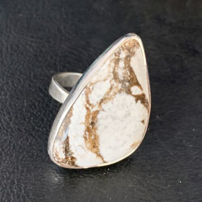 Native American Women's Wild Horse Turquoise Ring | Sz 8 | Sterling Silver | 14031