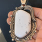 Men's White Buffalo Turquoise Pendant Necklace | Navajo Sterling Silver | 4124