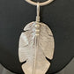 Men's Navajo Feather Choker Necklace Set | Sterling Silver Pendant | Native American Handmade | Begay | 21" | 02154