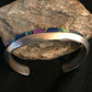 Men's Navajo Sterling Silver Inlay Bracelet | Turquoise Sugilite Lapis | Authentic Native American Handmade | 11703