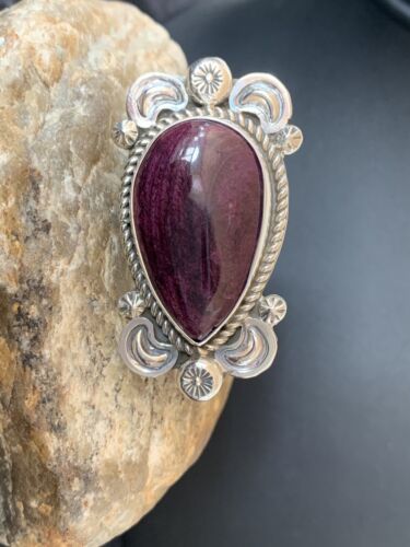 Native American Men's Purple Spiny Oyster Ring | Sterling Silver | Sz 11 | 425