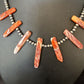 Native American Navajo Spiny Oyster Stick Bead Necklace | Sterling Silver | 20" | 14327