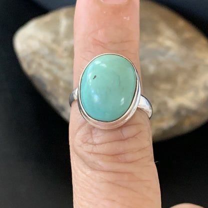 Navajo Kingman Blue Turquoise Ring | Sterling Silver | Sz 6 | Authentic Native American Handmade | 11425