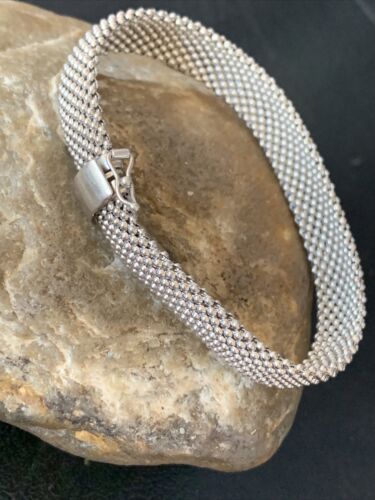 Native American Mesh Bracelet | Sterling Silver | 8" | 14193