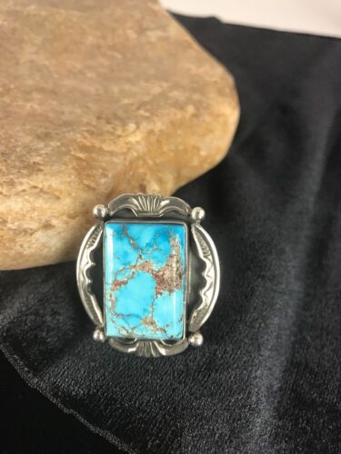 Turquoise Ring | Sterling Silver | Handmade | Sz 8.5 | 13930