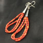 Handmade Liquid Silver Heishi Dangle Earrings | Apple Sponge Coral Tube | Sterling Silver | 2" | 1095