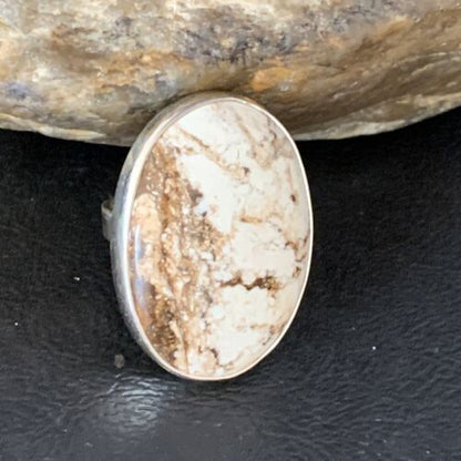 Native American Women's Wild Horse Turquoise Ring | Sz 8 | Sterling Silver | 14029