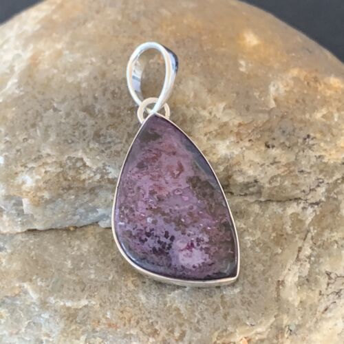 Southwestern Navajo Purple Sugilite Pendant | Sterling Silver | 1.25" | 10938