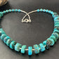 Navajo Turquoise Heishi Necklace | Sterling Silver Tube Beads | Authentic Native American Handmade | 20" | 11775