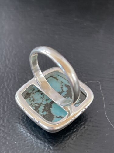 Navajo Blue Spiderweb Turquoise Ring | Sterling Silver | Sz 5 | Authentic Native American Handmade | 10305