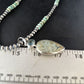 Navajo Green Turquoise Spiny Necklace with Naja Pendant | Authentic Native American Sterling Silver | Multi-Stone | 14234