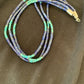 Navajo Lapis & Turquoise 3 Strand Necklace | Sterling Silver | 21" | Authentic Native American Handmade | 01011