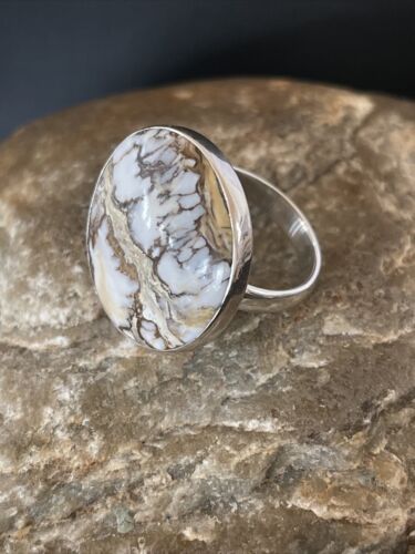 Navajo Wild Horse Turquoise Ring | Sterling Silver | Sz 9.5 | Authentic Native American Handmade | 10504